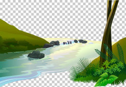 Jungle Cartoon , river, river illustration PNG clipart ...