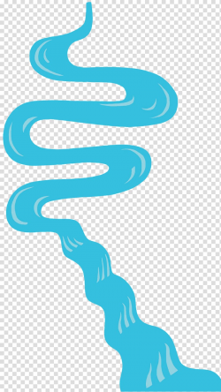 Blue water illustration, Animation River , river transparent ...
