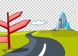 Cartoon Drawing Landscape Photography, Cartoon road material ...