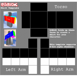 transparent shirt template - Roblox