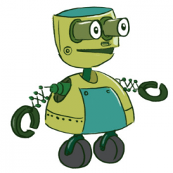 Cartoon Robot STEM Illustration Clipart