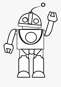 Toy Clipart Black And White - Robot Black And White , Free ...