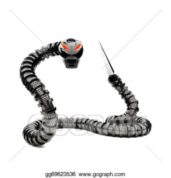 Stock Illustrations - Futuristic robot snake. Stock Clipart ...
