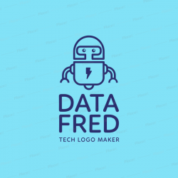 Cool Tech Corporation Logo Generator with a Futuristic Robot Clipart 1135d