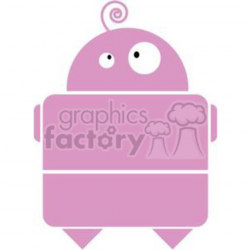 pink girl robot clipart. Royalty-free clipart # 380785