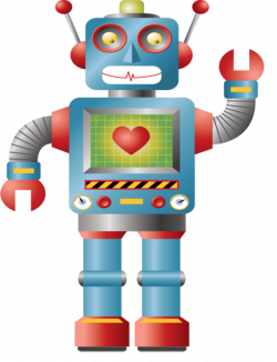 Robots Clip Art Clipart, Retro Robot Party Clipart Clip Art ...