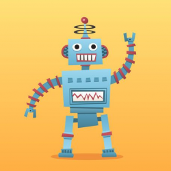 Retro-robot-square | Retro robot, Robot art, Art