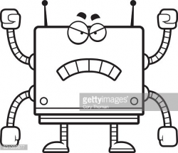 Angry Square Robot Clipart Image | +1,566,198 clip arts