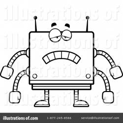 Square Robot Clipart #1142758 - Illustration by Cory Thoman
