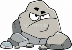 Grumpy Cartoon Rock | Clipart Panda - Free Clipart Images