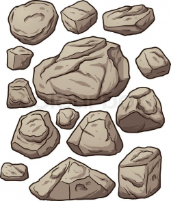 Stock vector of \'Cartoon boulders. Cartoon boulders, rocks ...
