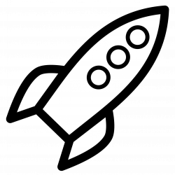 Rocket Icon Black White Line Art Scalable Vector Graphics ...