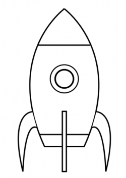 Very Simple Rocket coloring page | Free Printable Coloring Pages