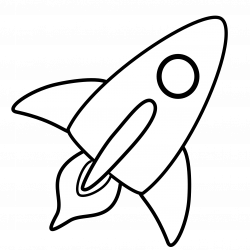 Rocket black and white clipart 3 - WikiClipArt