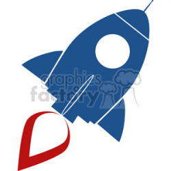 8308 Royalty Free RF Clipart Illustration Blue Retro Rocket Ship Concept  Vector Illustration clipart. Royalty-free clipart # 397012