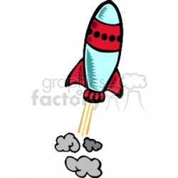 rocket blasting off clipart. Royalty-free clipart # 172687