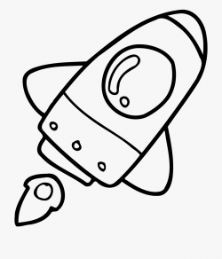 Simple Drawing Rockets Rocket Ship Transparent & Png - Black ...