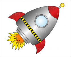 Spaceship Rocket Clipart - Clip Art Bay