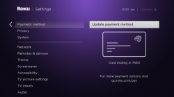 How do I update or remove the payment method for my Roku ...