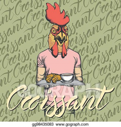 EPS Illustration - Vector illustration of rooster with ...