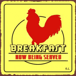 Country Farm Signs | Breakfast Rooster Vintage Metal Art ...