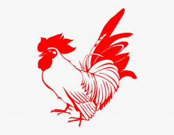 Rooster, Chicken, Red, Poultry, Stamp, New Year\'s Card - Red ...