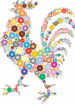 Rooster made from Colorful Orbs vector clipart image - Free ...
