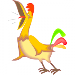 Rooster Crowing clipart, cliparts of Rooster Crowing free ...