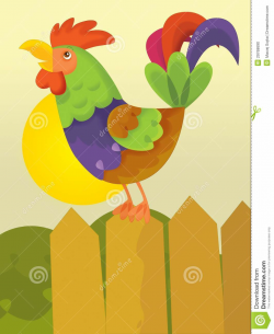 The rooster in the morning | Clipart Panda - Free Clipart Images