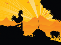 Morning rooster » Clipart Station