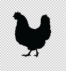Silkie Rooster Silhouette, simple bird PNG clipart | free ...
