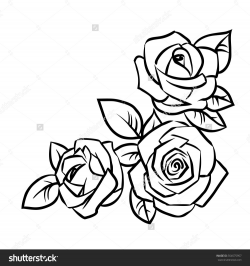 simple rose outline drawing - Google Search | Tattoos | Rose outline ...