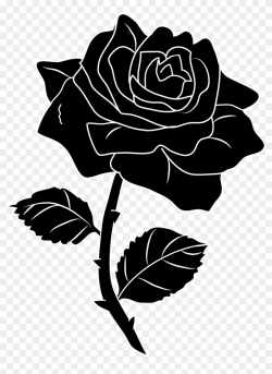 28 Collection Of Roses Clipart Black And White - Beauty And The ...