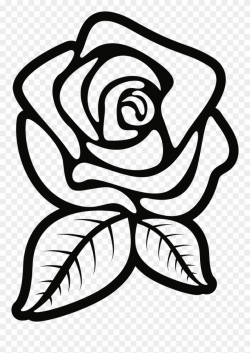 Clipart - Clipart Rose Black And White - Png Download (#376376 ...