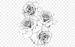 Black And White Flower clipart - Tattoo, Rose, Drawing ...