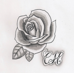 Rose Tattoo Black And White - Cliparts.co