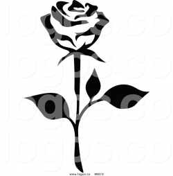 Royalty Free Clip Art Vector Black and White Rose Logo by ...