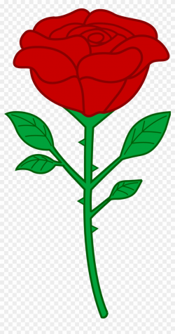 Red Rose Outline Clipart - Cartoon Rose Transparent Background, HD ...