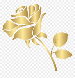 Free Png Download Decorative Gold Rose Clipart Png - Gold Rose Clip ...