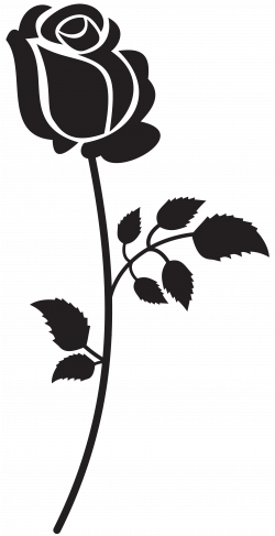 Rose Silhouette PNG Clip Art Image | Gallery Yopriceville - High ...