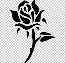 Rose Silhouette PNG, Clipart, Artwork, Black And White, Black Rose ...