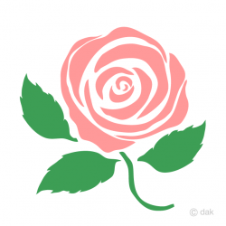 Simple Pink Rose Clipart Free Picture｜Illustoon