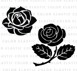 Rose svg - rose clipart - rose blossom clip art vector digital ...