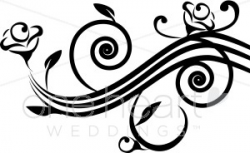 Musical Rose Clipart | Wedding Flower Clipart