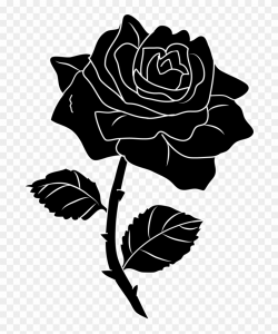 Rose Png Black And White, Transparent Png (#1866378) - PikPng