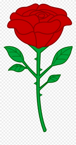 Clip Art Roses With Thorns And Dead Vines - Cartoon Rose ...