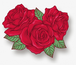 Hand Drawn Cartoon Fashion Rose Flower Decoration Png ...