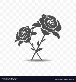 Roses icon isolated on transparent background
