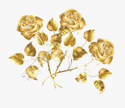 Golden Creative Sea Rose Download Hd Png Clipart - Gold ...
