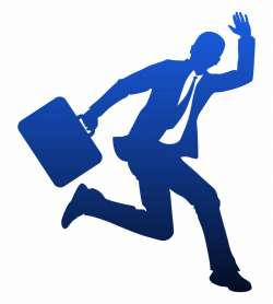 Free Vector Businessman Running In Blue Color - Running Business Man ...